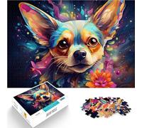 Puzzle 1000 pezzi per adulti arte animale chihuahua giocattoli educativi sfida di intelligenza cerebrale Giocattoli avvincenti 26x38cm