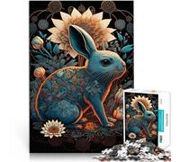 Puzzle 1000 pezzi per adulti arte coniglio puzzle per gioco educativo sfida giocattolo un'opera d'arte per adolescenti di 14 anni e oltre 50 x 75 cm