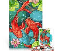 puzzle 1000 pezzi per adulti Arte dei pesci Koi Giocattolo educativo intellettuale decomprimente offerte come regali per tutta la famiglia 52x38cm