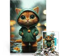 puzzle 1000 pezzi per adulti Arte del gatto autunnale Difficile da completare ma divertente e umoristico perché è ideale come regalo per tutta la famiglia 38x26cm