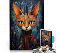 puzzle 1000 pezzi per adulti Arte del gatto Giocattoli che creano dipendenza e sfidano l'intelligenza del cervello Buon regalo 75x50cm