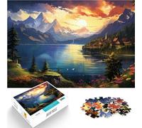Puzzle 1000 pezzi per adulti, arte del paesaggio, gioco di riflessione, 26 x 38 cm, decorazione da parete, regali unici per compleanno e Natale per adolescenti dai 14 anni e oltre