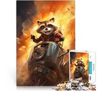 puzzle 1000 pezzi per adulti Arte del procione Antistress Vacanza in patria Uccidere il tempo Migliorare l'amore tra le coppie 52x38cm