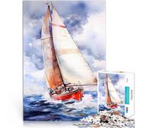 puzzle 1000 pezzi per adulti Arte della barca a vela Difficile da completare ma divertente e umoristico Giocattoli per la decorazione della casa 75x50cm