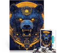 puzzle 1000 pezzi per adulti arte della testa dell'orso per il giocattolo di sfida del gioco educativo Gioco educativo per compleanno e Natale 38x26cm