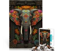 puzzle 1000 pezzi per adulti arte dell'elefante Giocattoli educativi per l'apprendimento Giochi per famiglie Decorazione d'arte per la casa 38x26cm