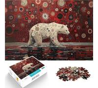 puzzle 1000 pezzi per adulti Arte dell'orso polare Giocattolo educativo intellettuale decomprimente è ideale come regalo per tutta la famiglia 38x26cm