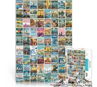 puzzle 1000 pezzi per adulti Arte dell'unione di poster retrò Gioco intellettuale giocattolo Migliorare l'amore tra le coppie 52x38cm