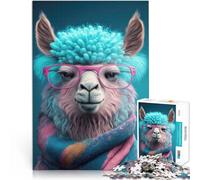 puzzle 1000 pezzi per adulti Arte di un lama carino Difficile da completare ma divertente e umoristico perché è ideale come regalo per tutta la famiglia 50x70cm