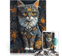 puzzle 1000 pezzi per adulti ARTE ESTETICA DEL GATTO per il giocattolo di sfida del gioco educativo Decorazioni e regali unici per la casa 38x26cm