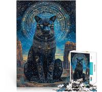 puzzle 1000 pezzi per adulti Arte fantasy della Pantera Nera giochi divertenti per famiglie è ideale come regalo per tutta la famiglia 75x50cm