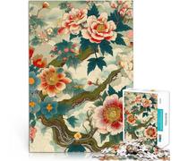 puzzle 1000 pezzi per adulti Arte floreale giapponese Ukiyo-E giocattoli educativi per l'apprendimento Gioco educativo per compleanno e Natale 38x26cm