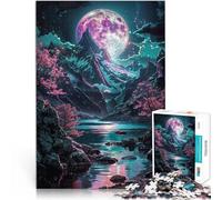puzzle 1000 pezzi per adulti Arte giapponese della luna al neon Giocattoli per l'intrattenimento in famiglia Migliorare la memoria 38x26cm