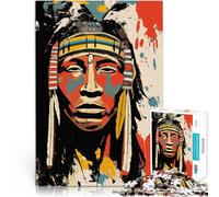 puzzle 1000 pezzi per adulti Arte moderna dei nativi americani Riduzione dello stress interessante Migliorare l'amore tra le coppie 52x38cm