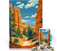 puzzle 1000 pezzi per adulti Arte naturalistica del Bryce Canyon Vacanza a casa: uccidere il tempo Lista dei desideri con Babbo Natale 38x26cm