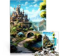 puzzle 1000 pezzi per adulti “ arte paesaggistica” Fatto di legno,per età 14+ con pezzi completamente interconnessi di forma casuale Regalo divertente per la famiglia。misurare:50x75cm