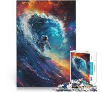 puzzle 1000 pezzi per adulti Astronauta che fa surf cosmico Giocattoli da gioco per regalo di famiglia Migliorare l'amore tra le coppie 52x38cm