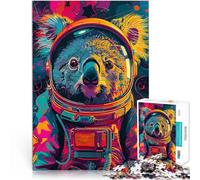 Puzzle 1000 pezzi per adulti Astronauta Koala Spazio Fatto di cartone Adatto a persone dai 14 anni in su Decorazione artistica per la casa grande regalo misurare：38x52cm