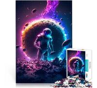 puzzle 1000 pezzi per adulti “Astronauta morto” Fatto di legno，da 14 anni in su Gioco antistress per famiglie, sfida difficile Migliorare l'amore tra le coppie。misurare：50x75cm/19.68x29.52pollice