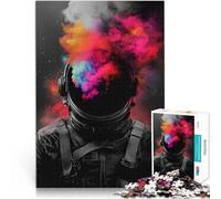 puzzle 1000 pezzi per adulti Astronauta nel fumo colorato Per il divertimento in famiglia Ogni pezzo è unico - Gioco divertente e stimolante per tutta la famiglia 75x50cm