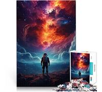 puzzle 1000 pezzi per adulti Astronauta nella tempesta di nebulosa Attività per famiglie Attività divertenti a casa, regali di compleanno, regali di viaggio, 38x26cm