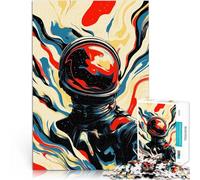 puzzle 1000 pezzi per adulti Astronauta spaziale astratto nello spazio Gioco di famiglia per e Migliorare l'amore tra le coppie 75x50cm