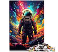 Puzzle 1000 pezzi per adulti astronauta su un pianeta colorato Relax Games 26x38cm Compleanno unico e regali per e adolescenti età 14 anni e più