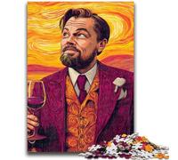 Puzzle 1000 pezzi per adulti Attore che beve vino rosso Giocattoli educativi per l'apprendimento Giochi per famiglie Migliora l'amore tra coppie 26x38cm