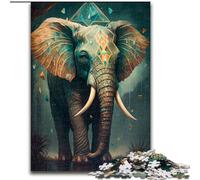 Puzzle 1000 pezzi per adulti, attraente puzzle impossibile a forma di elefante per adulti, dimensioni 50x75cm, colorato arredamento per la casa e gioco interattivo per famiglie