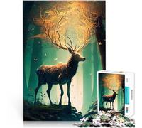puzzle 1000 pezzi per adulti Avventura mitica del cervo Giocattolo educativo intellettuale decomprimente Lista dei desideri con Babbo Natale 75x50cm