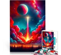 puzzle 1000 pezzi per adulti Avventura spaziale con razzo Gioco impegnativo e gioco in famiglia Decorazioni e regali unici per la casa 52x38cm