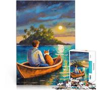puzzle 1000 pezzi per adulti Avventura sull'isola con Cat Giocattoli per l'intrattenimento in famiglia Collezione di artisti, Belle arti 38x26cm