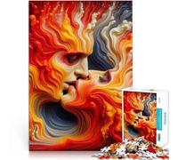 puzzle 1000 pezzi per adulti Bacio d'amore astratto Giocattolo educativo intellettuale decomprimente offerte come regali per tutta la famiglia 38x26cm