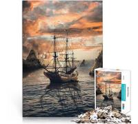 puzzle 1000 pezzi per adulti Baia dei pirati Aiuta il cervello ad allenare i giocattoli che creano dipendenza per coltivare la pazienza grande regalo 52x38cm