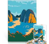 puzzle 1000 pezzi per adulti Baia di Ha Long Giocattoli che creano dipendenza e sfidano l'intelligenza del cervello Buon regalo 38x26cm