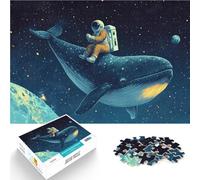 puzzle 1000 pezzi per adulti Balena, ti unisci al viaggio spaziale0 Gara di velocità delle mani Adatto per la decorazione del desktop 75x50cm