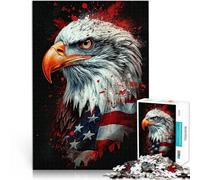 puzzle 1000 pezzi per adulti Bandiera americana dell'aquila Vacanza a casa: uccidere il tempo Regalo di compleanno, regali, arte murale 75x50cm