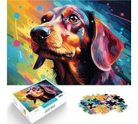 Puzzle 1000 pezzi per adulti bassotto gioco di riflessione Ogni pezzo è unico - Gioco familiare stimolante e divertente per adolescenti dai 14 anni e oltre 26 x 38 cm