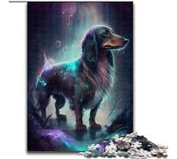 Puzzle 1000 pezzi per adulti Bassotto in legno, gioco interattivo per famiglie, adatto a partire dai 14 anni, 50x75cm, Natale o compleanni