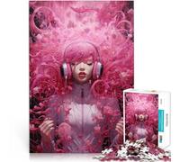 puzzle 1000 pezzi per adulti Beatitudine del rumore rosa Giocattoli di gioco impegnativi Ogni pezzo è unico - Gioco divertente e stimolante per tutta la famiglia 38x26cm