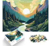 puzzle 1000 pezzi per adulti Bella valle di montagna Giocattoli educativi per l'apprendimento Giochi per famiglie Un'opera d'arte 75x50cm