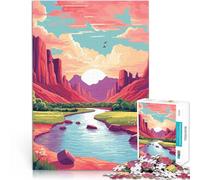 puzzle 1000 pezzi per adulti Bella valle di montagna per il giocattolo di sfida del gioco educativo Giocattoli per la decorazione della casa 52x38cm