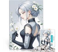 puzzle 1000 pezzi per adulti Bellezza dai capelli argentati in pizzo gotico Antistress Sfida difficile è ideale come regalo per tutta la famiglia 38x26cm