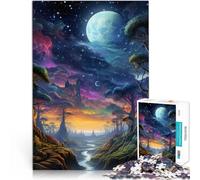 puzzle 1000 pezzi per adulti Bellissimo cielo notturno Difficile da completare ma divertente e umoristico Migliorare la memoria 75x50cm
