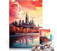 puzzle 1000 pezzi per adulti Benvenuti a Ottawa per il giocattolo di sfida del gioco educativo con poster abbinato e foglio di quiz 38x26cm
