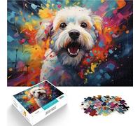 Puzzle 1000 pezzi per Adulti Bichon Frisia Pittura Puzzle educativo Gioco Famiglia Migliorare la memoria per Adolescenti dai 14 Anni e oltre 26x38cm