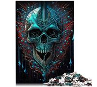 Puzzle 1000 pezzi per adulti Bio Organic Skull Puzzle educativo Sfida di intelligenza cerebrale Giocattoli avvincenti 26x38cm