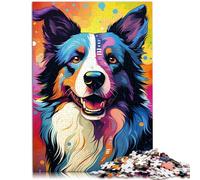 Puzzle 1000 pezzi per adulti Border Collie Giocattoli educativi 19,7 "x 29,5" Un'opera d'arte per adolescenti da 14 anni e oltre