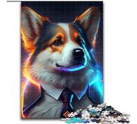 Puzzle 1000 pezzi per adulti Boss Corgi Puzzle 1000 pezzi per adolescenti Giochi educativi per la famiglia Decorazione per la casa Regalo (dimensioni 26x38cm)