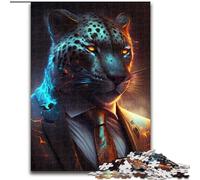 Puzzle 1000 pezzi per adulti Boss Leopard Puzzle per adulti 1000 pezzi unico fai da te idea regalo per la casa (dimensioni 26x38cm)